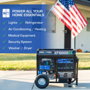 Image of DuroMax XP10000DX 10,000 Watt Dual Fuel Portable Generator w/ CO Alert Generator DuroMax 