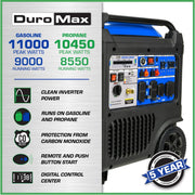 Image of DuroMax XP11000iH 11,000 Watt Portable Dual Fuel Inverter Generator w/ CO Alert Generator DuroMax 