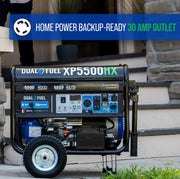 Image of DuroMax XP5500HX 5,500 Watt Dual Fuel Portable HX Generator w/ CO Alert Generator DuroMax 