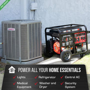 Image of DuroStar DS13000MX 13,000 Watt Dual Fuel Portable Generator w/ CO Alert Generator DuroMax 