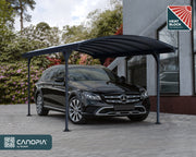 Image of Palram - Canopia | Vitoria 5000 10' x 16' Carport Gray/Gray Carport Palram - Canopia 