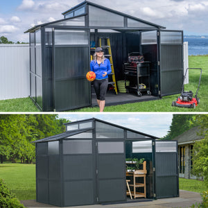 Sojag Rainier 8 x 11 ft. Aluminum Frame Storage Shed Shed SOJAG 