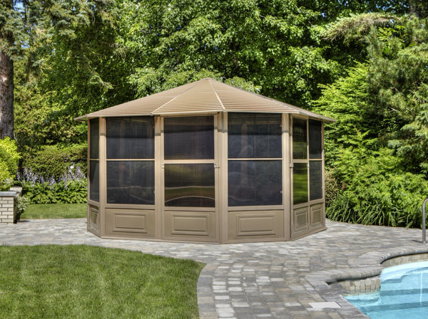 Gazebo Penguin Florence Solarium with Metal Roof - 12' x 12' / 12' x 1 ...